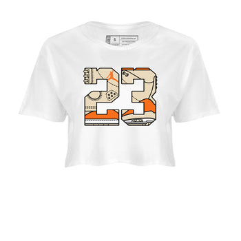 23 womens crop tee made to vibe with the Air Jordan 3 Starfish sneakers — the perfect match in White 2.