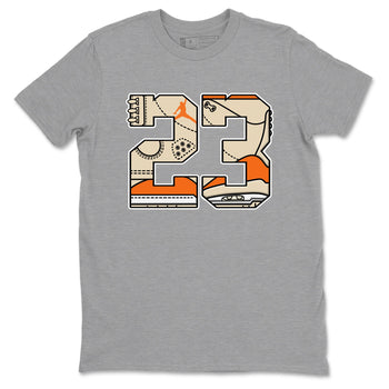 23 sneaker match t-shirt styled to complete your fit with the Air Jordan 3 Starfish sneakers, shown in Heather Grey 2.