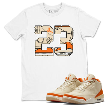 23 sneaker match t-shirt styled to complete your fit with the Air Jordan 3 Starfish sneakers, shown in White 1.
