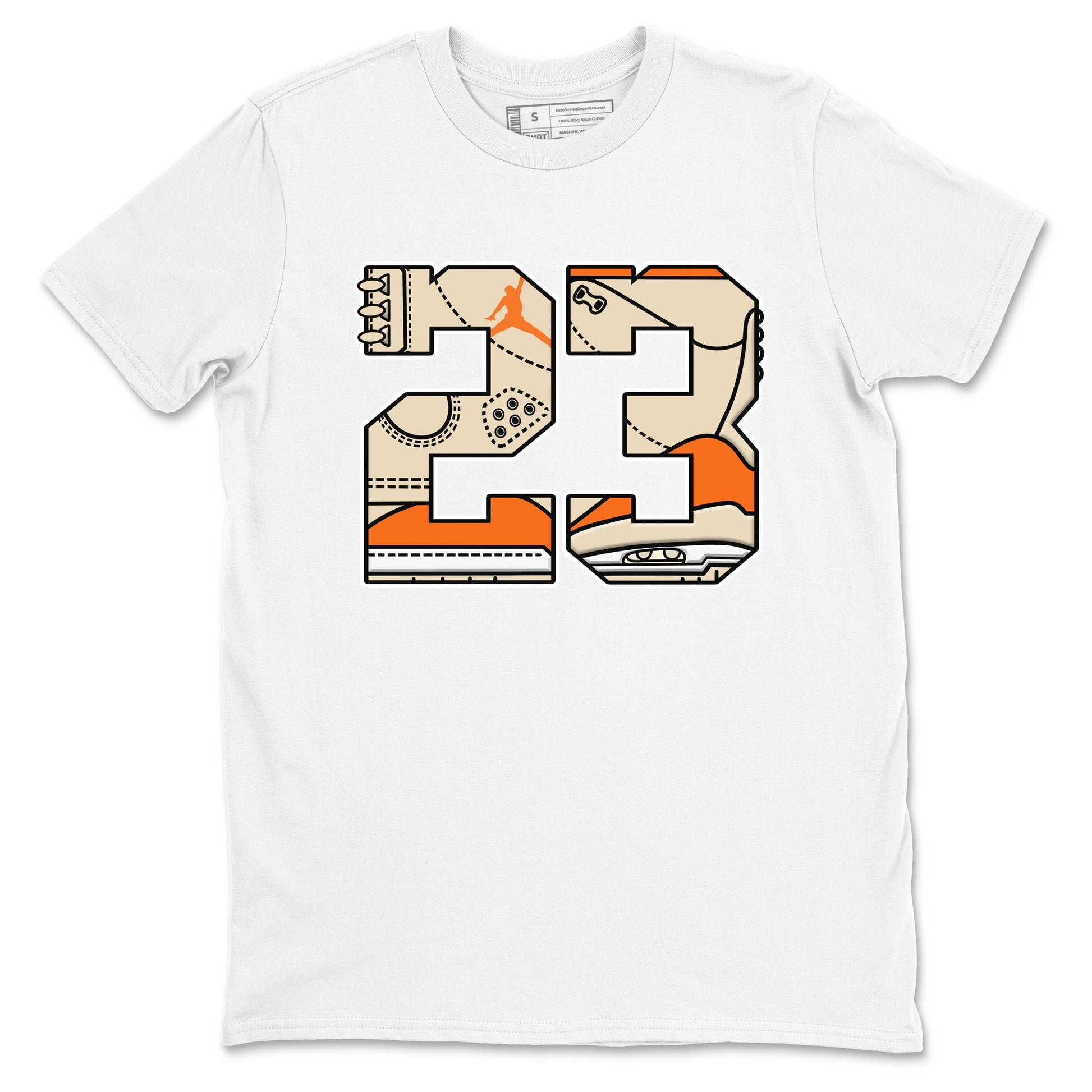 23 sneaker match t-shirt styled to complete your fit with the Air Jordan 3 Starfish sneakers, shown in White 2.