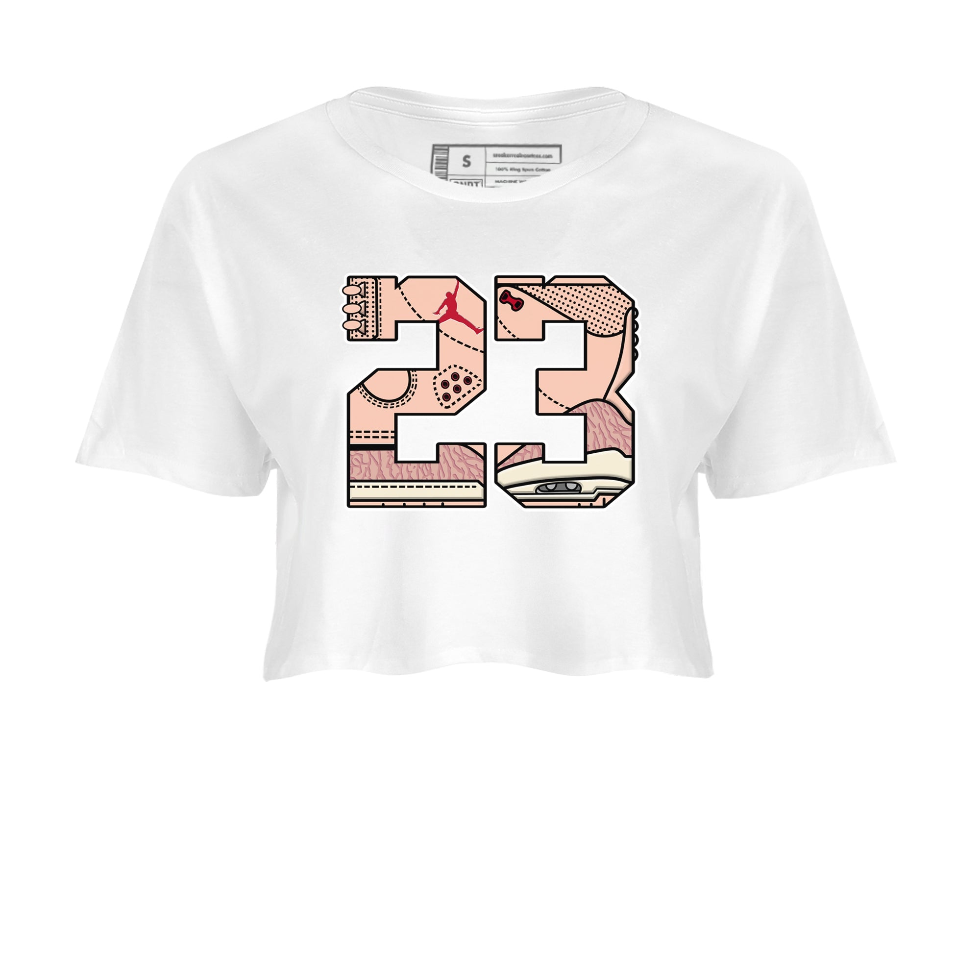 Air Jordan 3 "Treat Yourself" Washed Coral shirts to Special Valentine's Day 23 sneaker match tees Jordan 3 Valentine's Day best t shirts to wear with jordans SNRT Sneaker Tees Graphic Tee White 2 crop tee