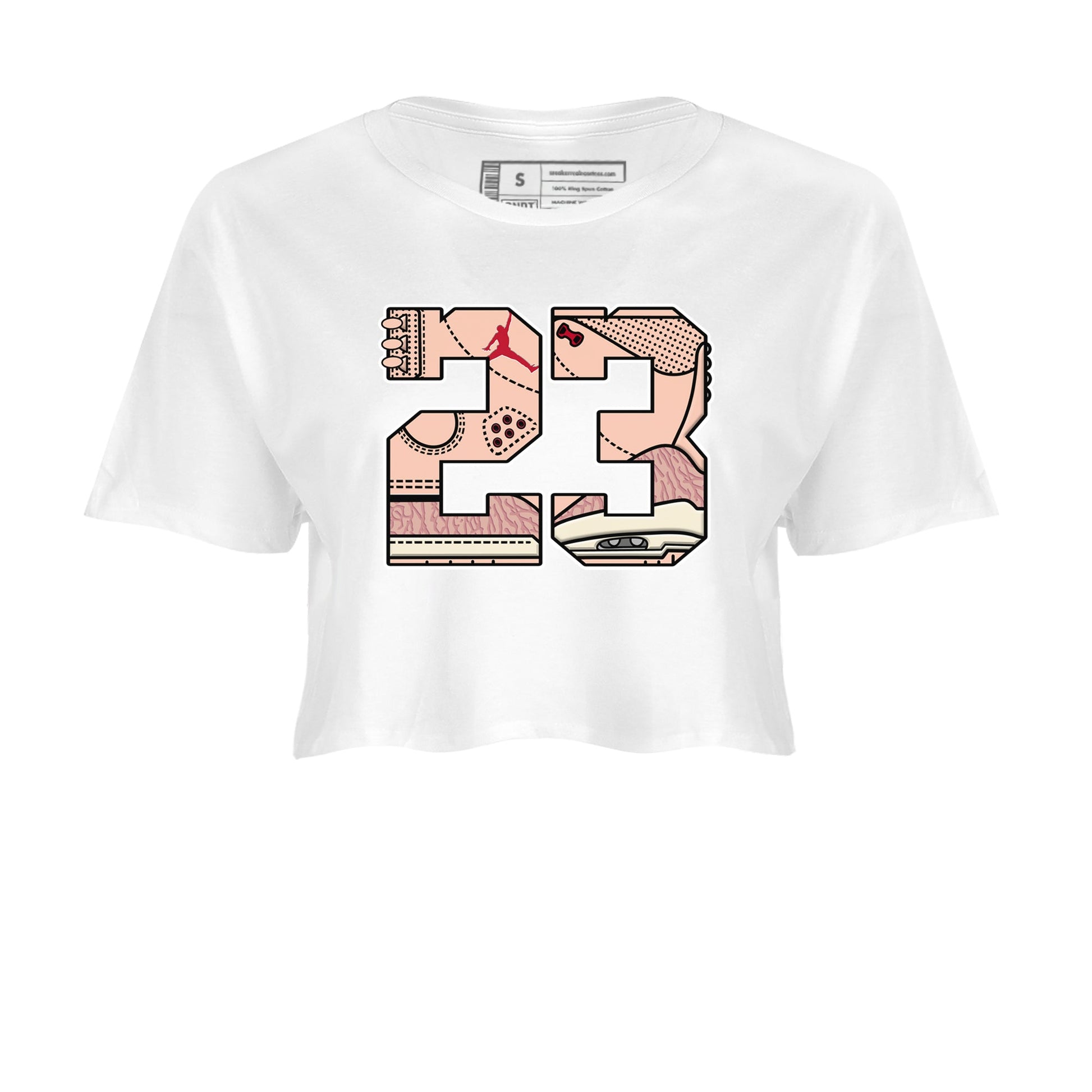 Air Jordan 3 "Treat Yourself" Washed Coral shirts to Special Valentine's Day 23 sneaker match tees Jordan 3 Valentine's Day best t shirts to wear with jordans SNRT Sneaker Tees Graphic Tee White 2 crop tee