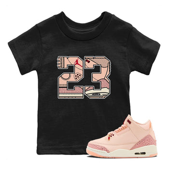 Air Jordan 3 "Treat Yourself" Washed Coral shirts to Special Valentine's Day 23 sneaker match tees Jordan 3 Valentine's Day best t shirts to wear with jordans SNRT Sneaker Tees Youth Baby Black 1 tee