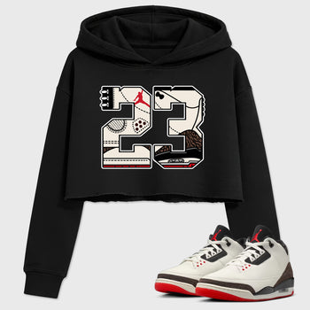 Sneaker match tees – Sneaker Tees To Match Air Jordan 3 World's Best Dad Shoes – 23 Crop T-Shirt Black 1