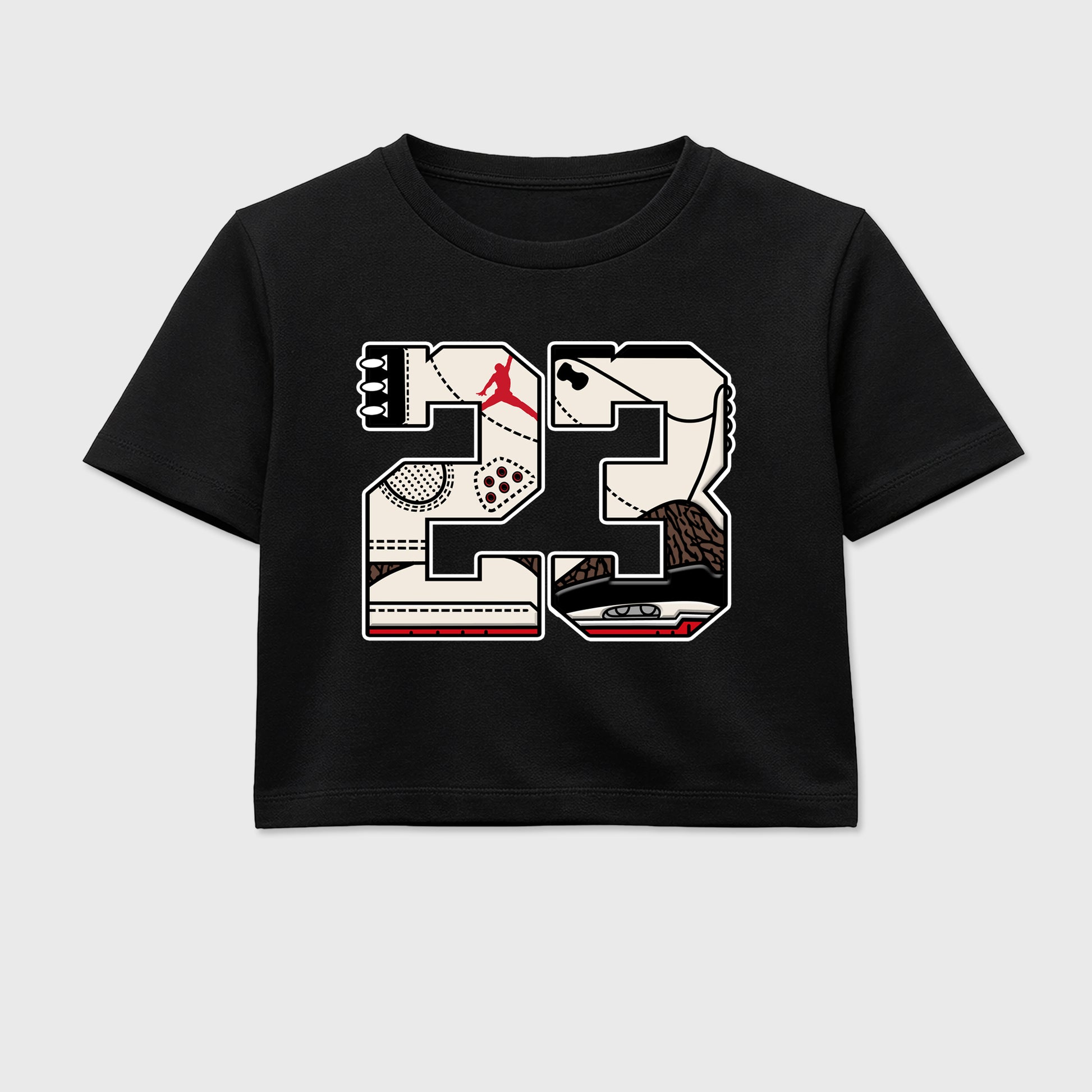 Sneaker match tees – Sneaker Tees To Match Air Jordan 3 World's Best Dad Shoes – 23 Crop T-Shirt Black 2