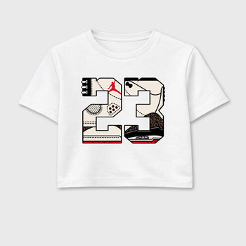 Sneaker match tees – Sneaker Tees To Match Air Jordan 3 World's Best Dad Shoes – 23 Crop T-Shirt White 2