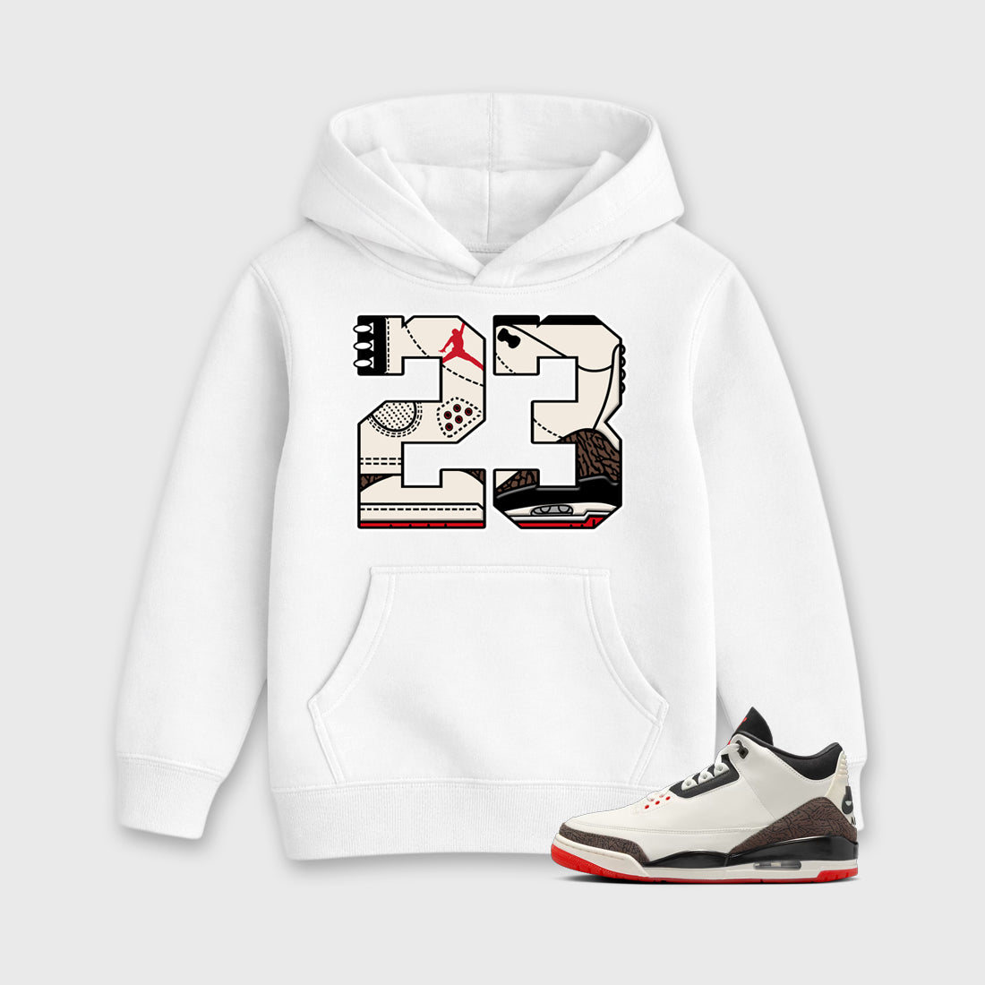 Sneaker match tees – Sneaker Tees To Match Air Jordan 3 World's Best Dad Shoes – 23 Kids T-Shirt White 1
