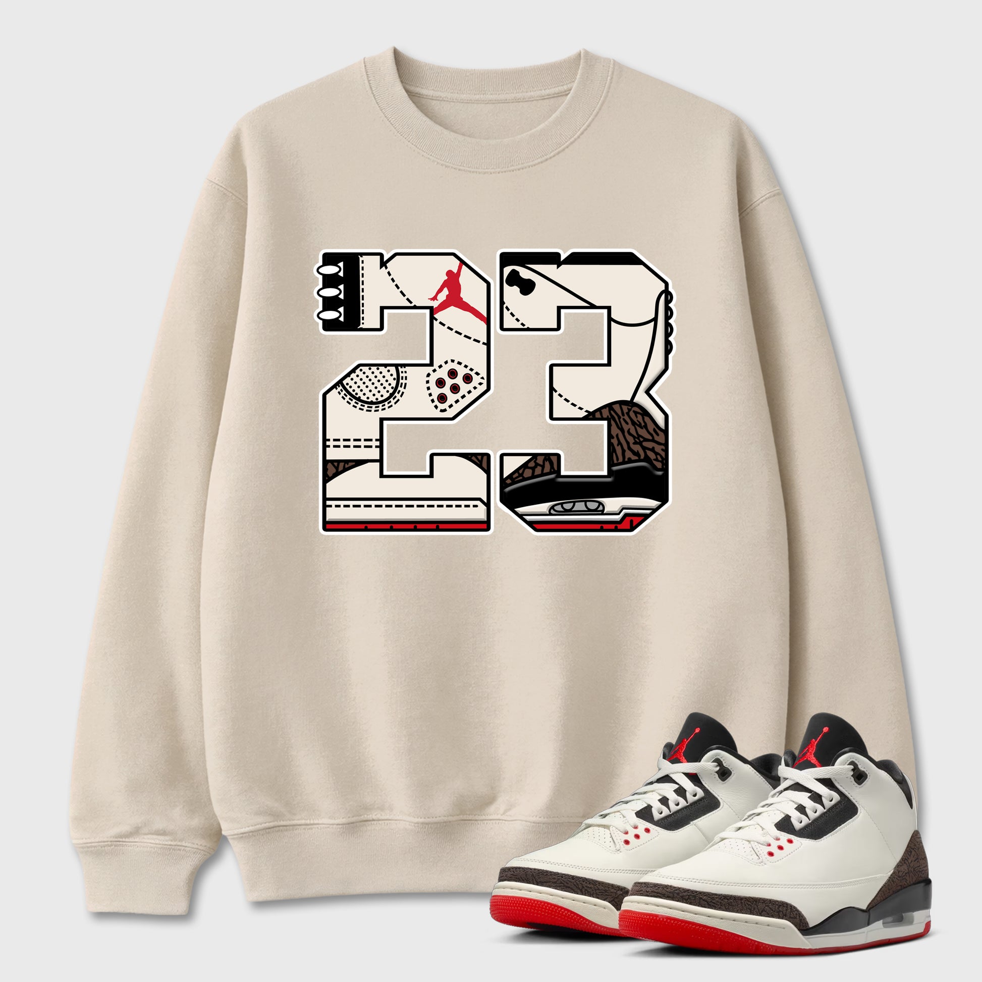 Sneaker match tees – Sneaker Tees To Match Air Jordan 3 World's Best Dad Shoes – 23 Tee Natural 1