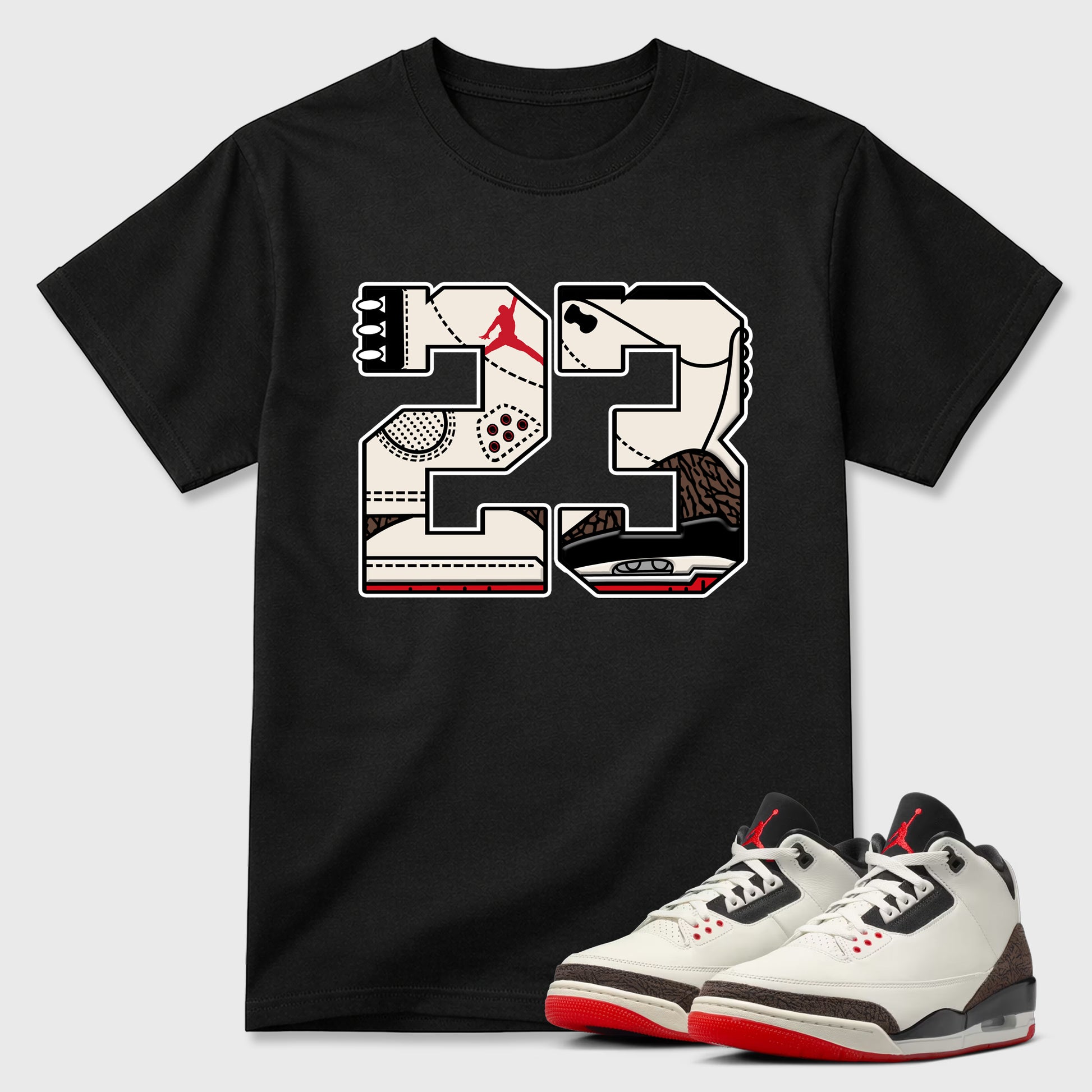 Sneaker match tees – Sneaker Tees To Match Air Jordan 3 World's Best Dad Shoes – 23 Tee Black 1