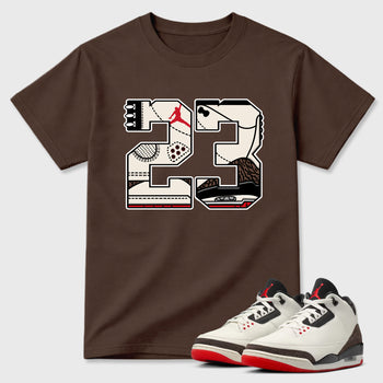 Sneaker match tees – Sneaker Tees To Match Air Jordan 3 World's Best Dad Shoes – 23 Tee Dark Chocolate 1