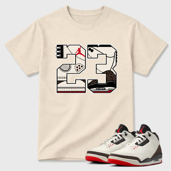 Sneaker match tees – Sneaker Tees To Match Air Jordan 3 World's Best Dad Shoes – 23 Tee Natural 1