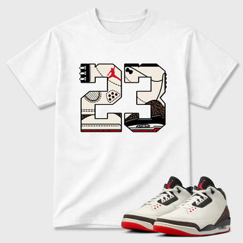Sneaker match tees – Sneaker Tees To Match Air Jordan 3 World's Best Dad Shoes – 23 Tee White 1