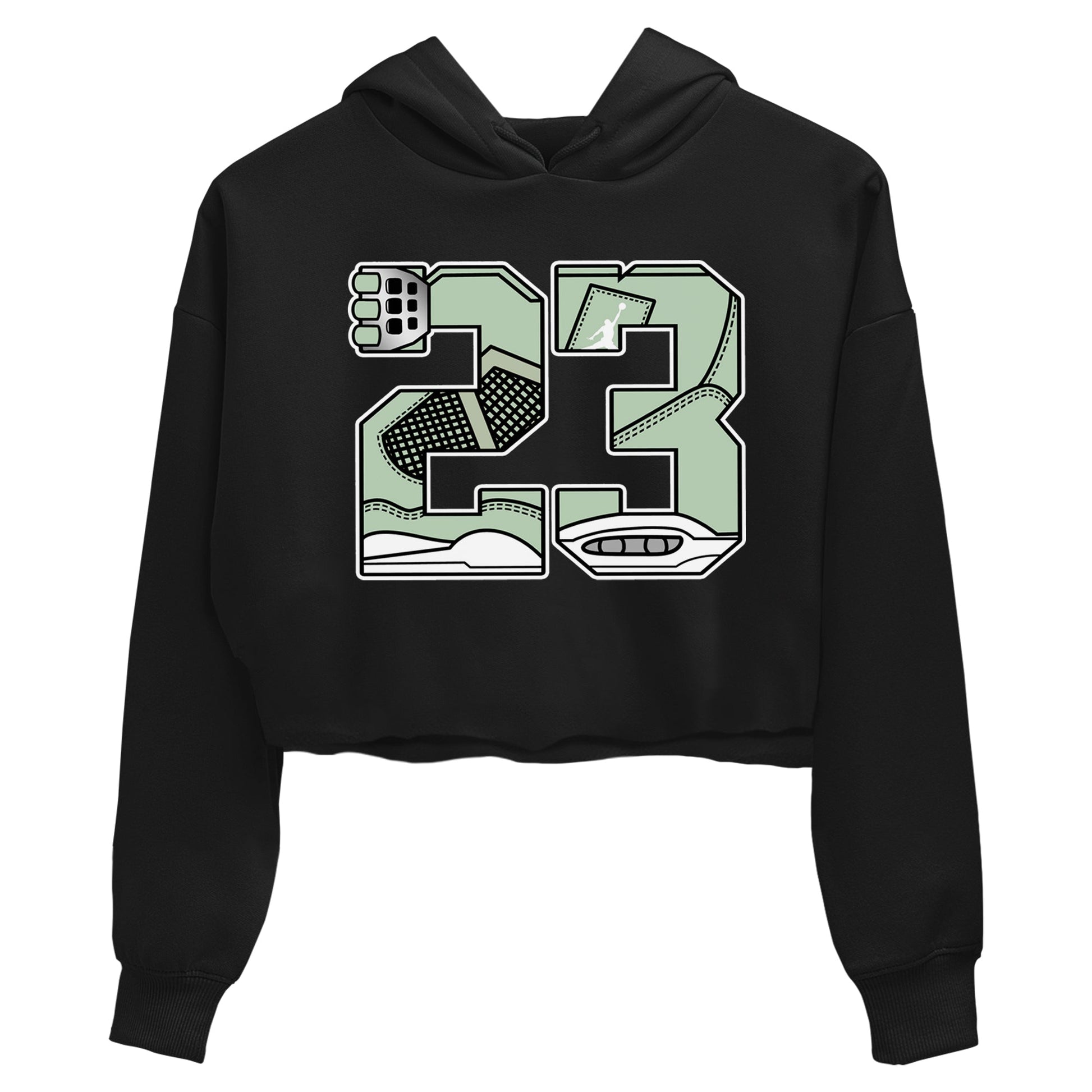 4s Abundance shirts to match jordans 23 sneaker match tees Air Jordan 4 Seafoam match shoes to clothes SNRT Sneaker Tees unisex cotton Black 2 crop tee