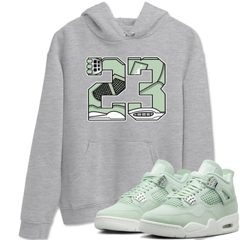 4s Abundance shirts to match jordans 23 sneaker match tees Air Jordan 4 Seafoam match shoes to clothes SNRT Sneaker Tees unisex cotton Heather Grey 1 shirts