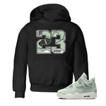 4s Abundance shirts to match jordans 23 sneaker match tees Air Jordan 4 Seafoam match shoes to clothes SNRT Sneaker Tees Youth Baby Black 1 tee