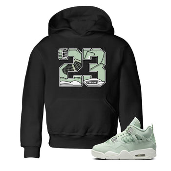 4s Abundance shirts to match jordans 23 sneaker match tees Air Jordan 4 Seafoam match shoes to clothes SNRT Sneaker Tees Youth Baby Black 1 tee