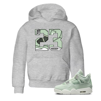 4s Abundance shirts to match jordans 23 sneaker match tees Air Jordan 4 Seafoam match shoes to clothes SNRT Sneaker Tees Youth Baby Heather Grey 1 tee