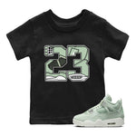 4s Abundance shirts to match jordans 23 sneaker match tees Air Jordan 4 Seafoam match shoes to clothes SNRT Sneaker Tees Youth Baby Black 1 tee
