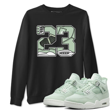 4s Abundance shirts to match jordans 23 sneaker match tees Air Jordan 4 Seafoam match shoes to clothes SNRT Sneaker Tees unisex cotton Black 1 shirts