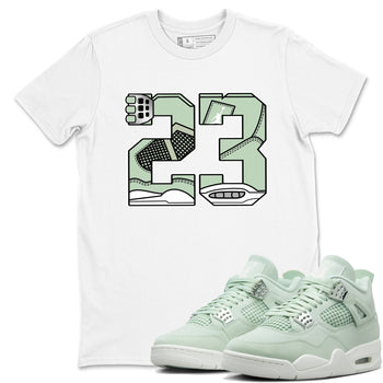 4s Abundance shirts to match jordans 23 sneaker match tees Air Jordan 4 Seafoam match shoes to clothes SNRT Sneaker Tees unisex cotton White 1 shirts