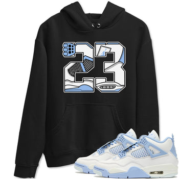 23 sneaker match t-shirt styled to complete your fit with the Air Jordan 4 Aluminum sneakers, shown in Black 1.
