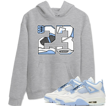 23 sneaker match t-shirt styled to complete your fit with the Air Jordan 4 Aluminum sneakers, shown in Heather Grey 1.