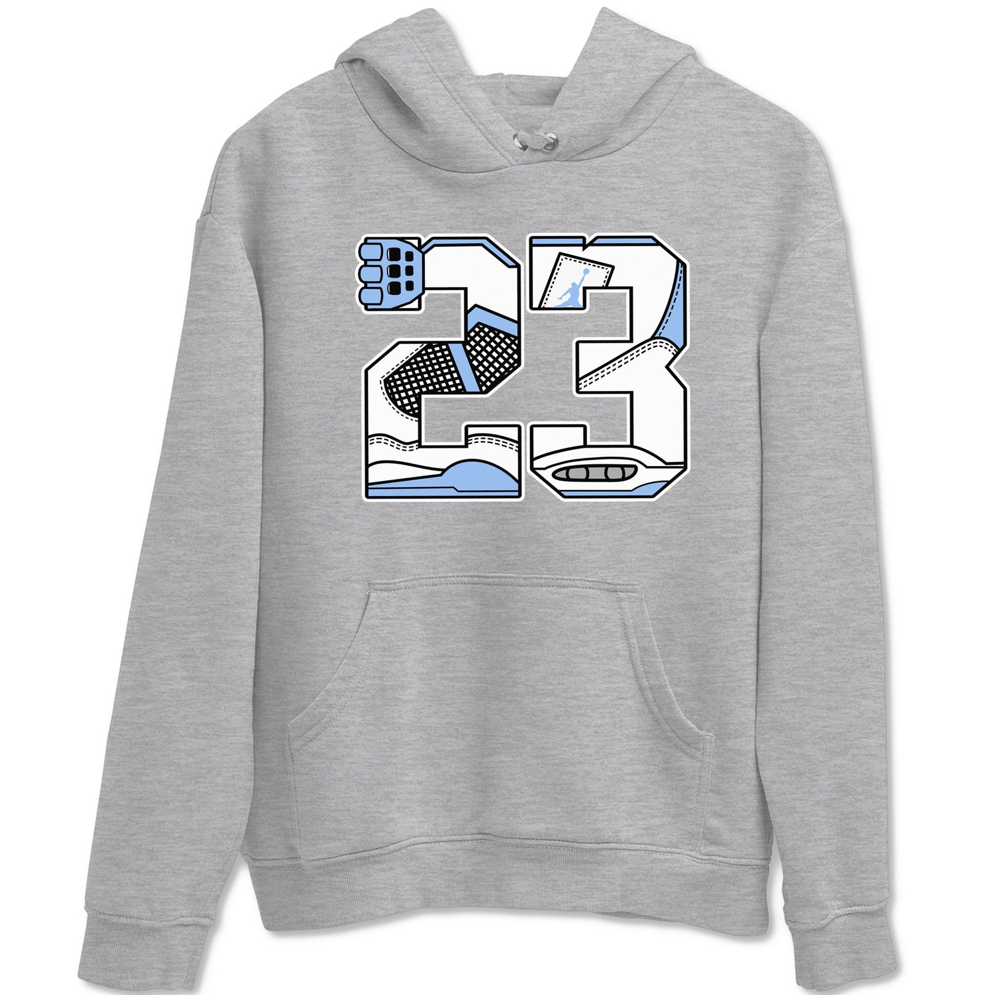 23 sneaker match t-shirt styled to complete your fit with the Air Jordan 4 Aluminum sneakers, shown in Heather Grey 2.