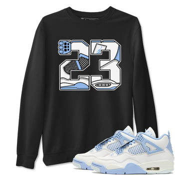 23 sneaker match t-shirt styled to complete your fit with the Air Jordan 4 Aluminum sneakers, shown in Black 1.