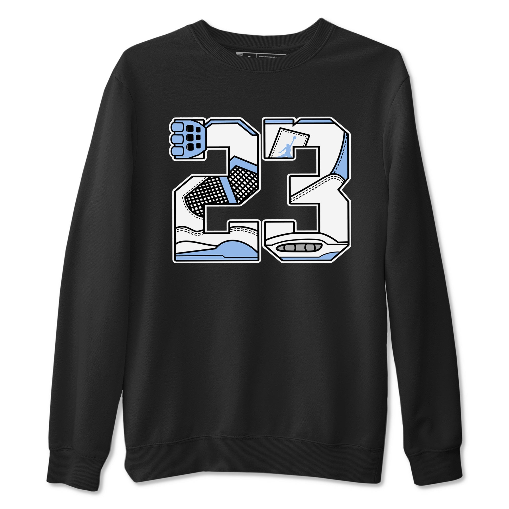 23 sneaker match t-shirt styled to complete your fit with the Air Jordan 4 Aluminum sneakers, shown in Black 2.
