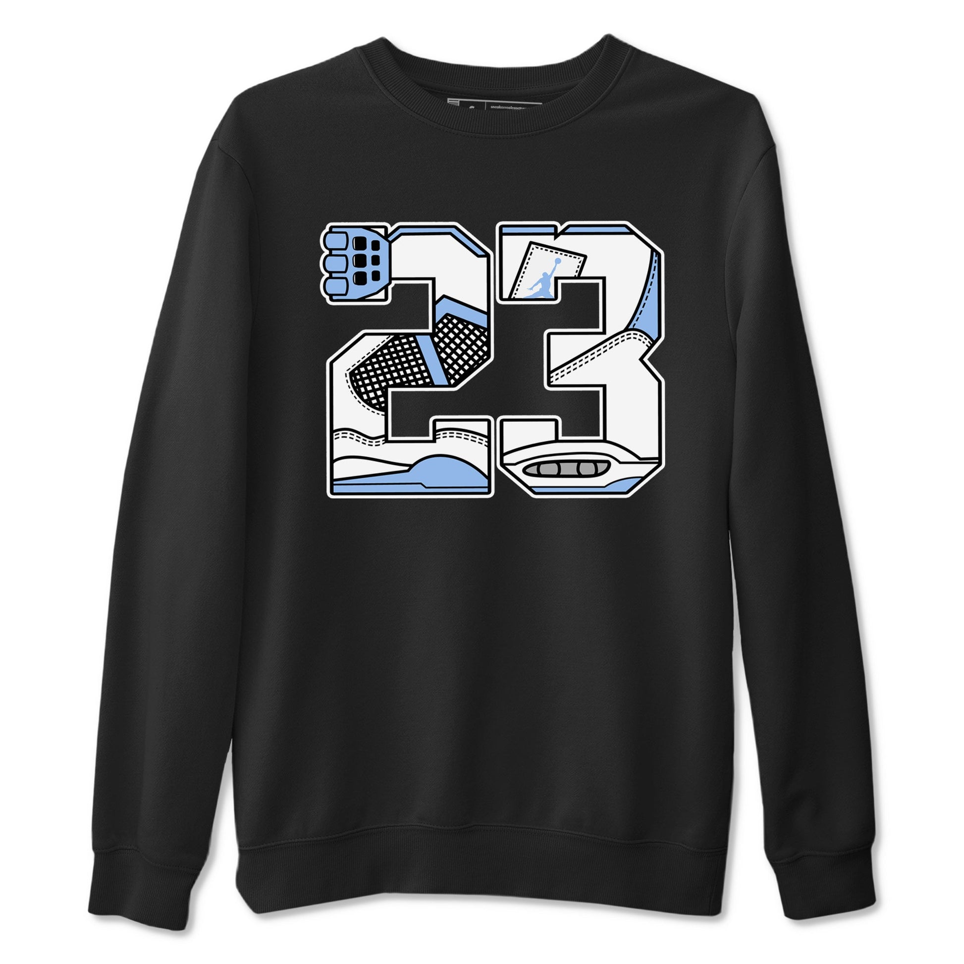 23 sneaker match t-shirt styled to complete your fit with the Air Jordan 4 Aluminum sneakers, shown in Black 2.