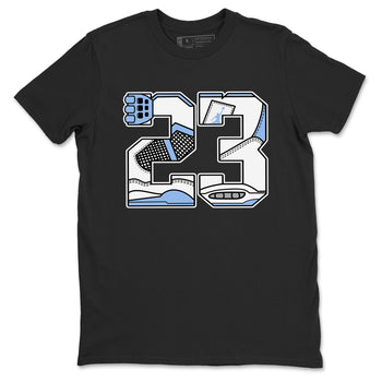 23 sneaker match t-shirt styled to complete your fit with the Air Jordan 4 Aluminum sneakers, shown in Black 2.