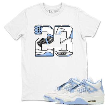 23 sneaker match t-shirt styled to complete your fit with the Air Jordan 4 Aluminum sneakers, shown in White 1.