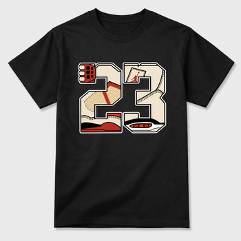 Sneaker match tees – Sneaker Tees To Match Air Jordan 4 Brick After Brick Shoes – 23 Tee Black 2