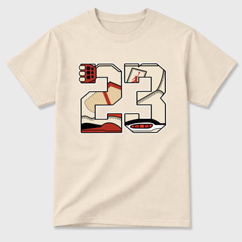 Sneaker match tees – Sneaker Tees To Match Air Jordan 4 Brick After Brick Shoes – 23 Tee Natural 2