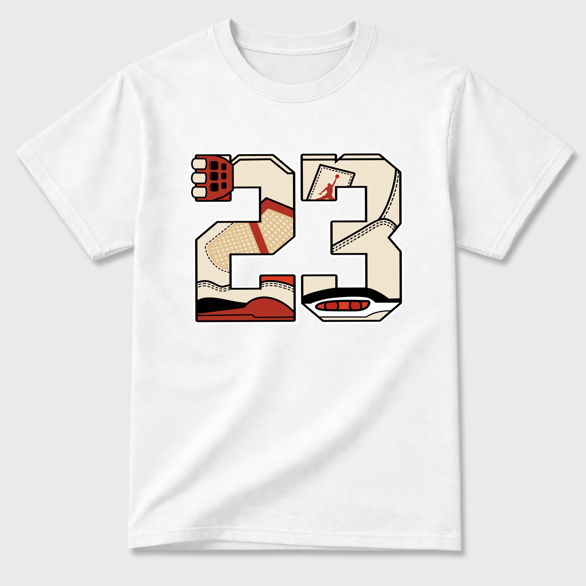 Sneaker match tees – Sneaker Tees To Match Air Jordan 4 Brick After Brick Shoes – 23 Tee White 2