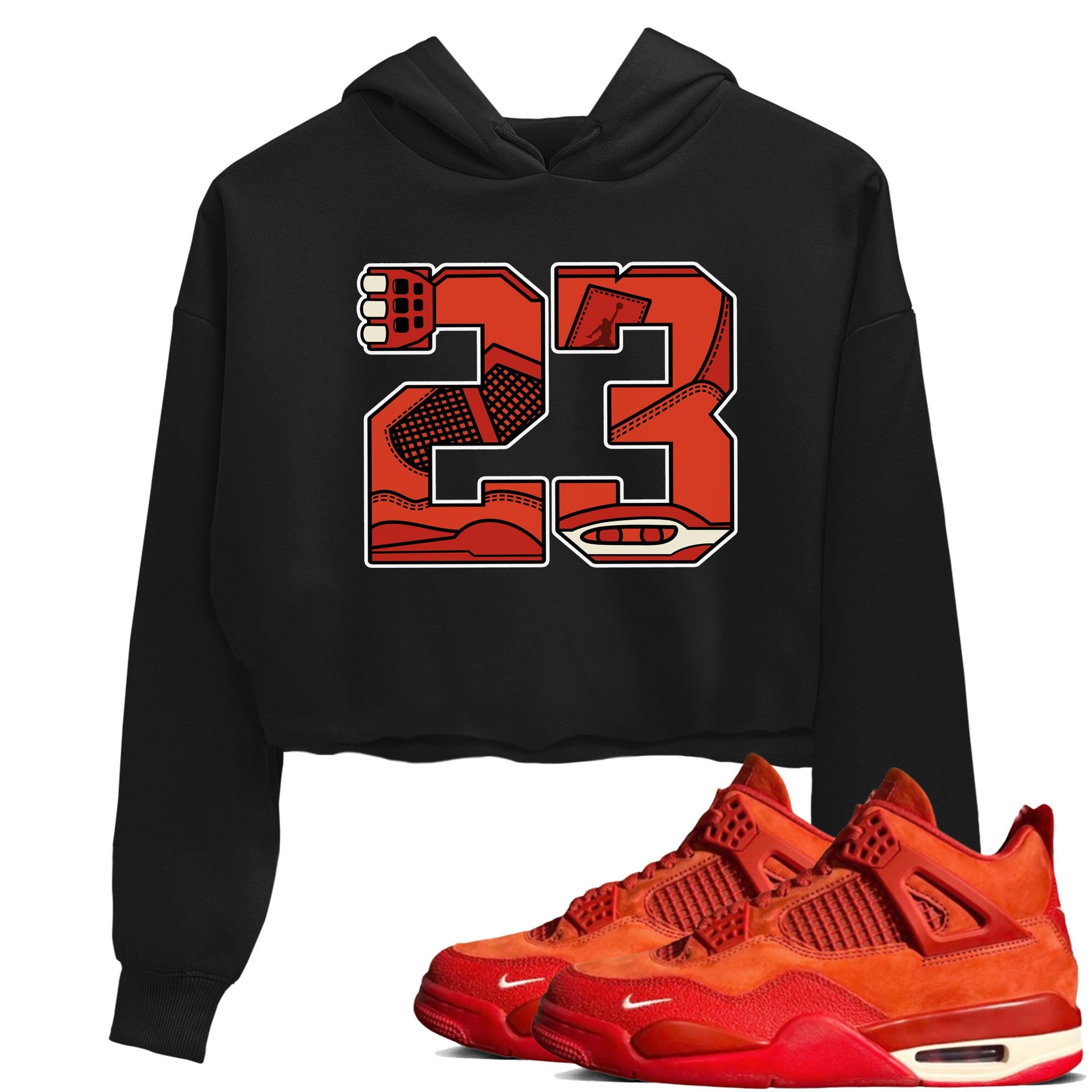 Nigel Sylvester x Air Jordan 4 Brick by Brick shirts to match jordans 23 sneaker match tees Air Jordan 4 Brick By Brick match shoes to clothes SNRT Sneaker Tees unisex cotton Black 1 crop tee