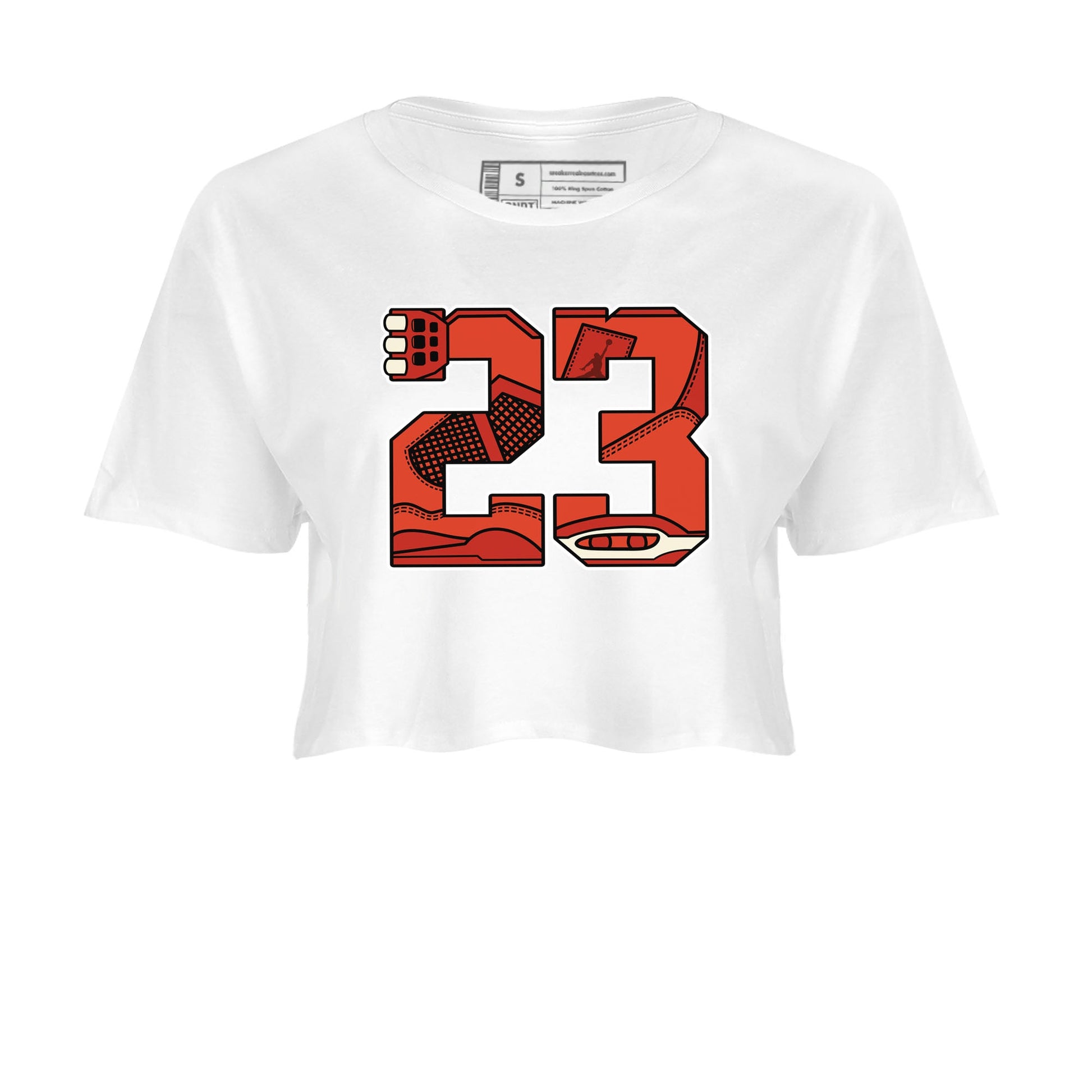 Nigel Sylvester x Air Jordan 4 Brick by Brick shirts to match jordans 23 sneaker match tees Air Jordan 4 Brick By Brick match shoes to clothes SNRT Sneaker Tees unisex cotton White 2 crop tee