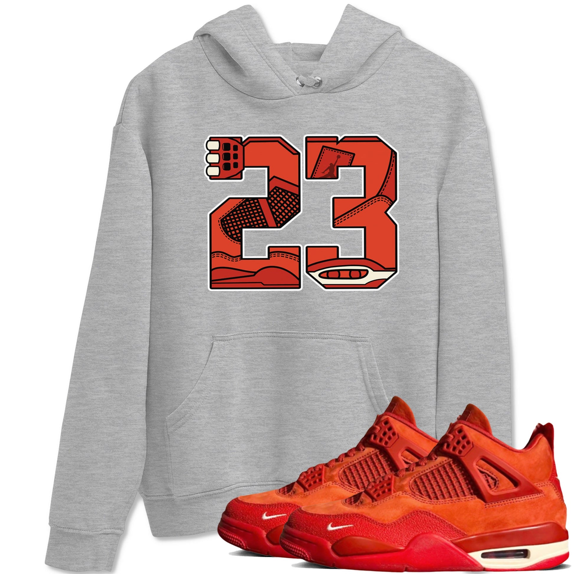 Nigel Sylvester x Air Jordan 4 Brick by Brick shirts to match jordans 23 sneaker match tees Air Jordan 4 Brick By Brick match shoes to clothes SNRT Sneaker Tees unisex cotton Heather Grey 1 shirts
