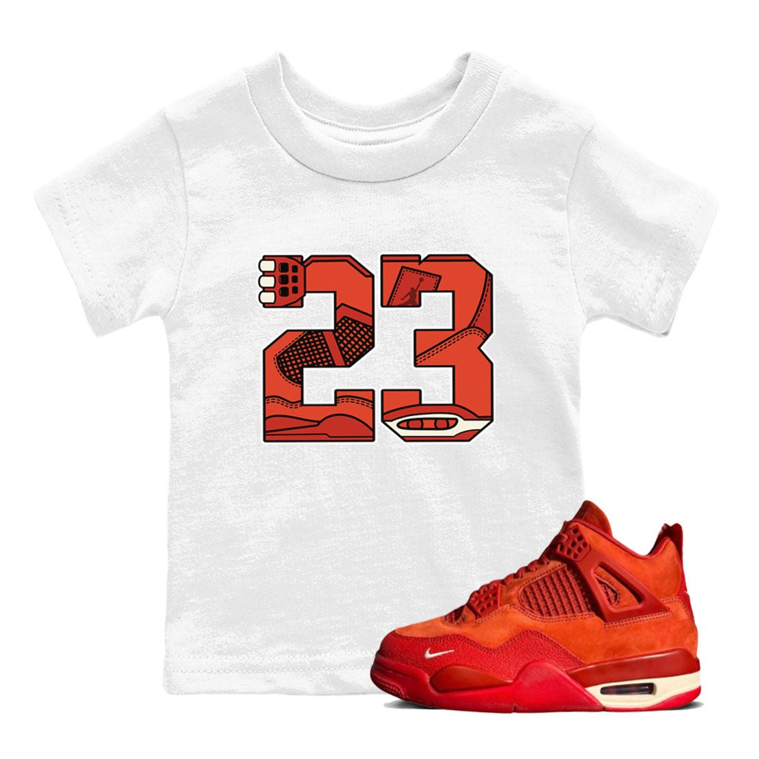 Nigel Sylvester x Air Jordan 4 Brick by Brick shirts to match jordans 23 sneaker match tees Air Jordan 4 Brick By Brick match shoes to clothes SNRT Sneaker Tees Youth Baby White 1 tee