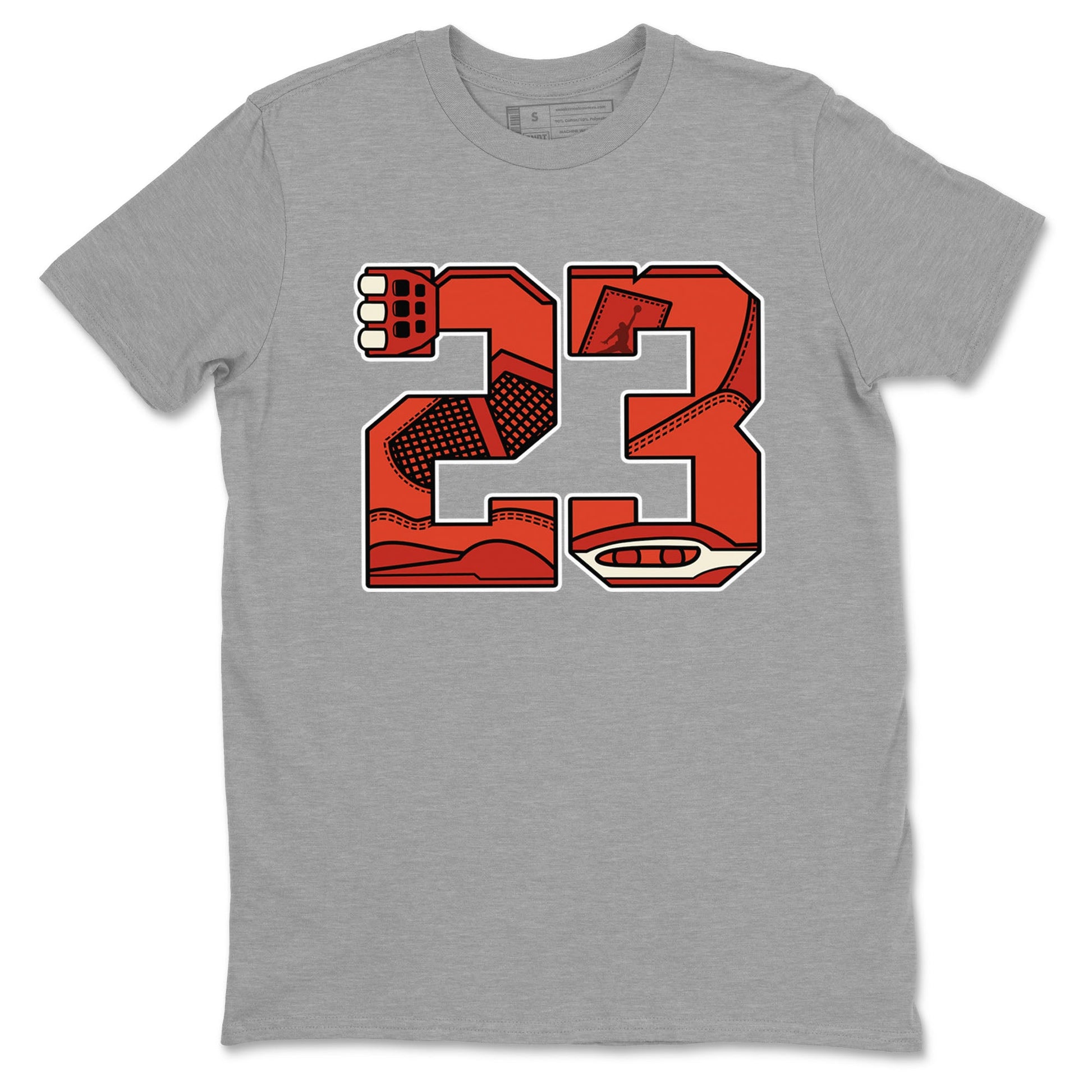 Nigel Sylvester x Air Jordan 4 Brick by Brick shirts to match jordans 23 sneaker match tees Air Jordan 4 Brick By Brick match shoes to clothes SNRT Sneaker Tees unisex cotton Heather Grey 2 shirts
