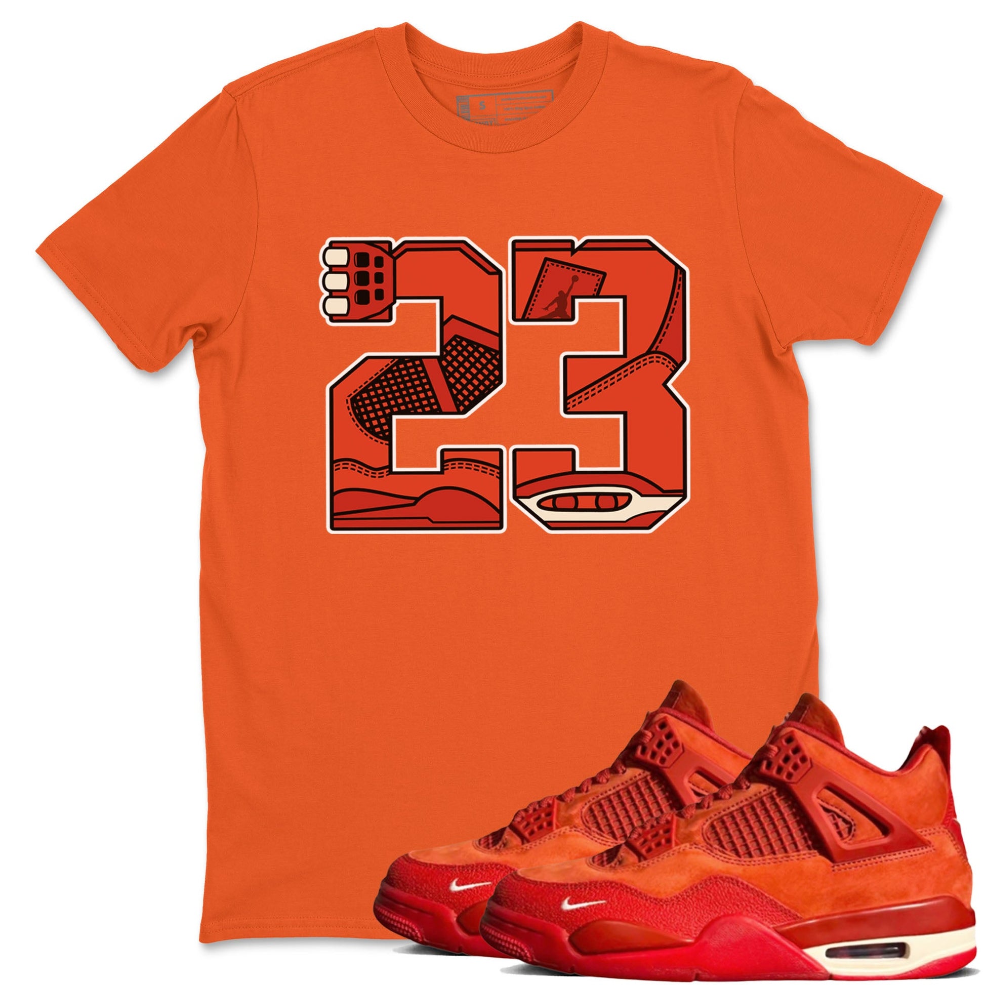 Nigel Sylvester x Air Jordan 4 Brick by Brick shirts to match jordans 23 sneaker match tees Air Jordan 4 Brick By Brick match shoes to clothes SNRT Sneaker Tees unisex cotton Orange 1 shirts