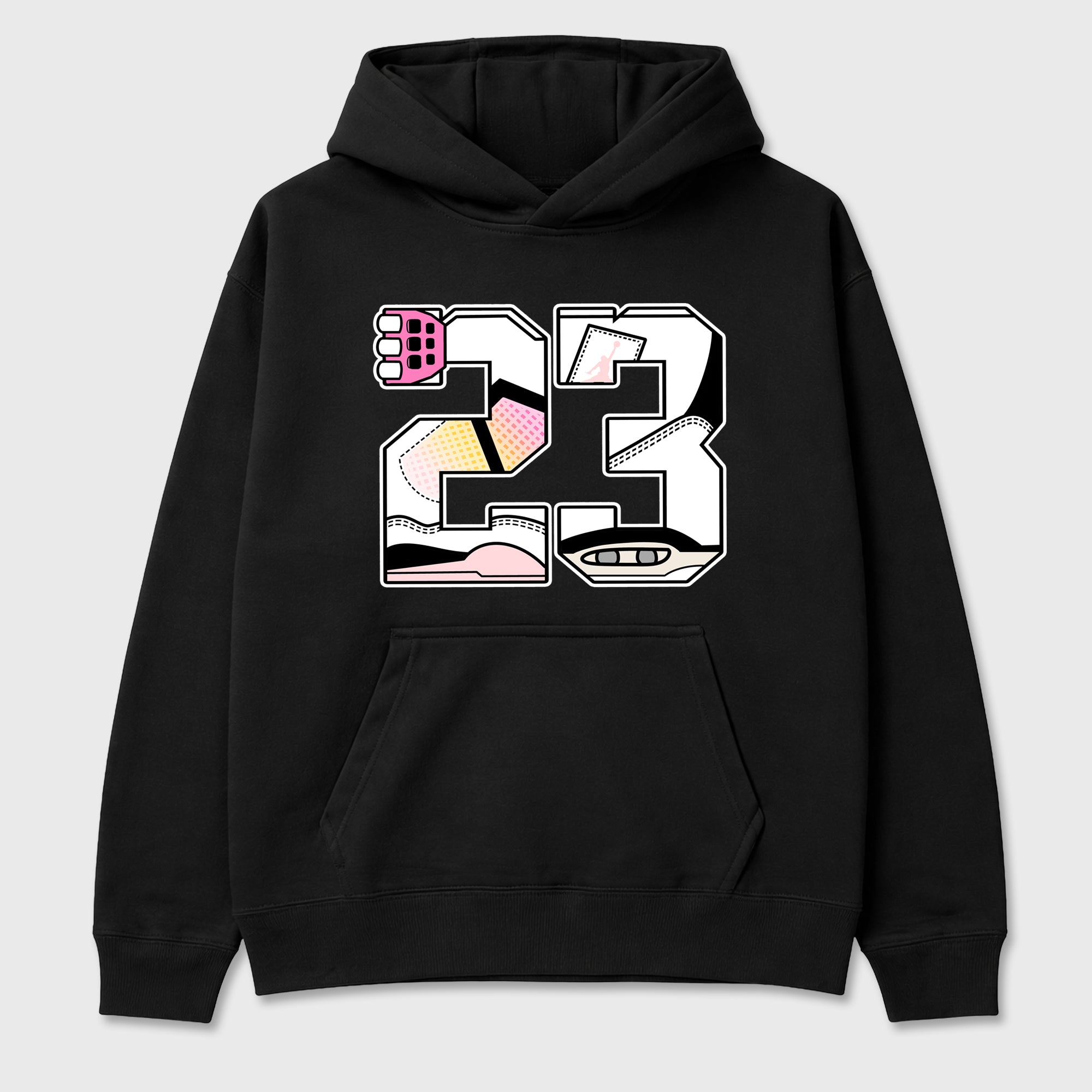 23 Graphic T-Shirt featuring original streetwear artwork designed to match the Air Jordan 4 Comic. Black 2 Graphic Tee.