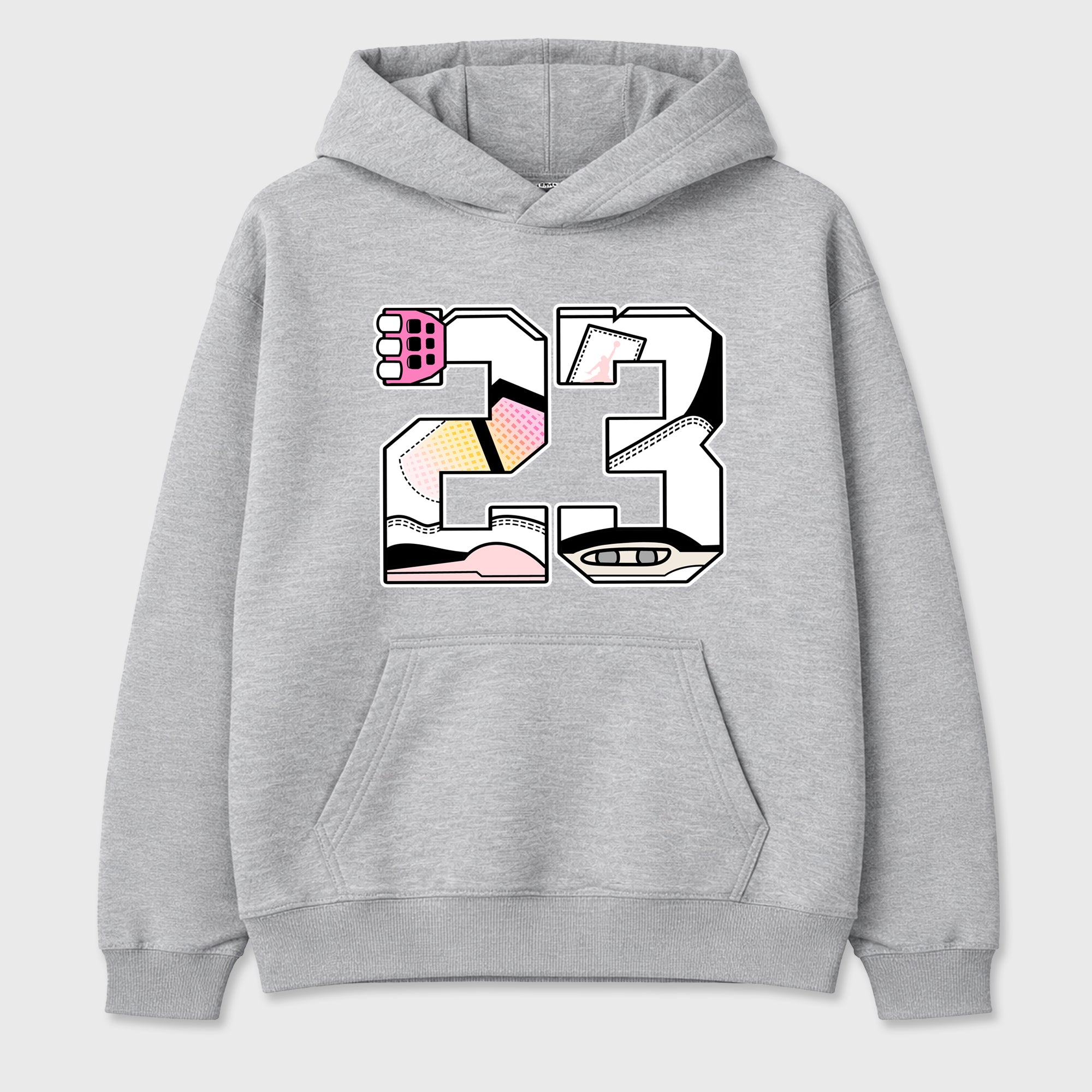 23 Graphic T-Shirt featuring original streetwear artwork designed to match the Air Jordan 4 Comic. Heather Grey 2 Graphic Tee.