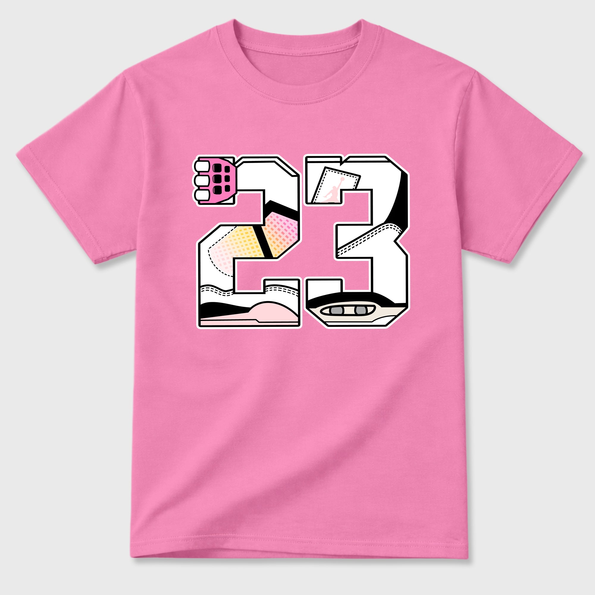 23 Graphic T-Shirt featuring original streetwear artwork designed to match the Air Jordan 4 Comic. Bubble Gum 2 Graphic T-Shirt.