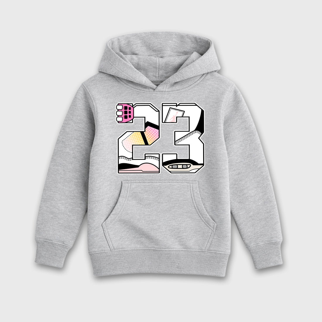 23 Baby & Kids Graphic Hoodie featuring original artwork designed to match the Air Jordan 4 Comic. Heather Grey 2 Kids Graphic Sweater.