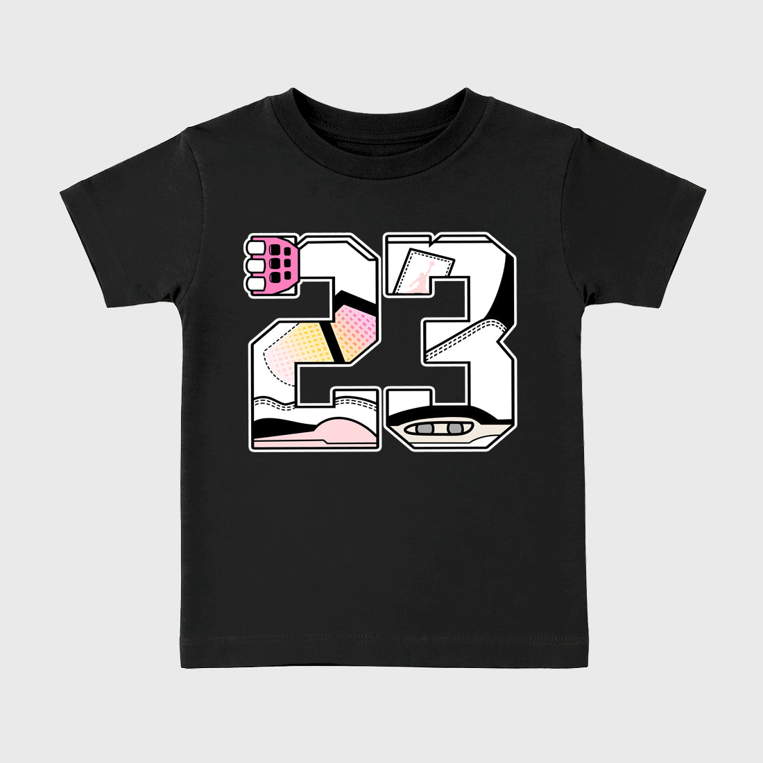 23 Baby & Kids Graphic T-Shirt featuring original artwork designed to match the Air Jordan 4 Comic. Black 2 Kids Graphic Tee.