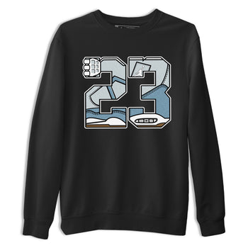Sneaker match tees – Sneaker Tees To Match 4s Worn Blue Air Jordan 4 Denim Shoes – 23 Tee Black 2