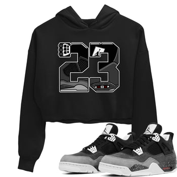 4s Fear shirts to match jordans 23 sneaker match tees Air Jordan 4 Retro Fear match shoes to clothes SNRT Sneaker Tees unisex cotton Black 1 crop tee