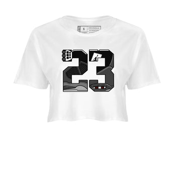 4s Fear shirts to match jordans 23 sneaker match tees Air Jordan 4 Retro Fear match shoes to clothes SNRT Sneaker Tees unisex cotton White 2 crop tee