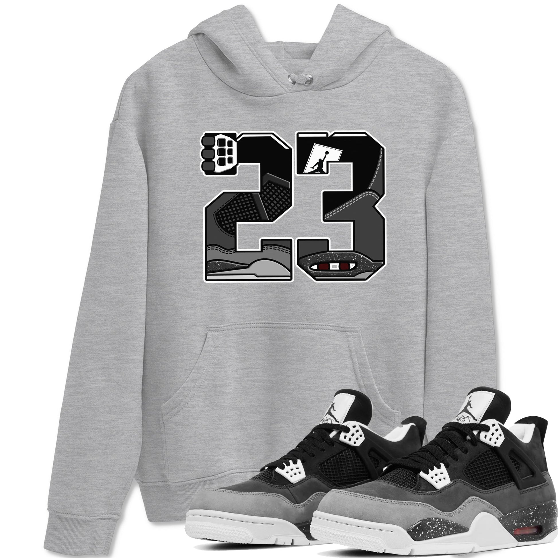 4s Fear shirts to match jordans 23 sneaker match tees Air Jordan 4 Retro Fear match shoes to clothes SNRT Sneaker Tees unisex cotton Heather Grey 1 shirts